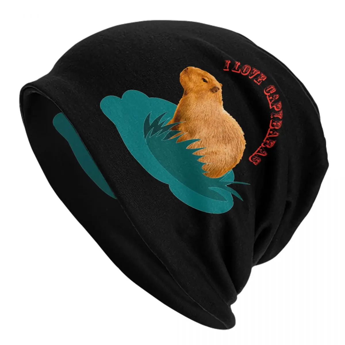 

Funny Animals Capybara Bonnet Hats Knitted Hat Casual Outdoor I Love Capybaras Skullies Beanies Hats Unisex Spring Dual-use Caps