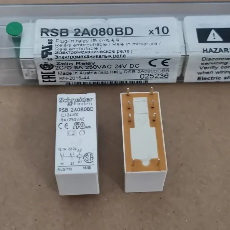 

(Абсолютно новое оригинальное) 1 шт./лот 100% оригинальное реле: RSB2A080BD DC24V 8 контактов 8A