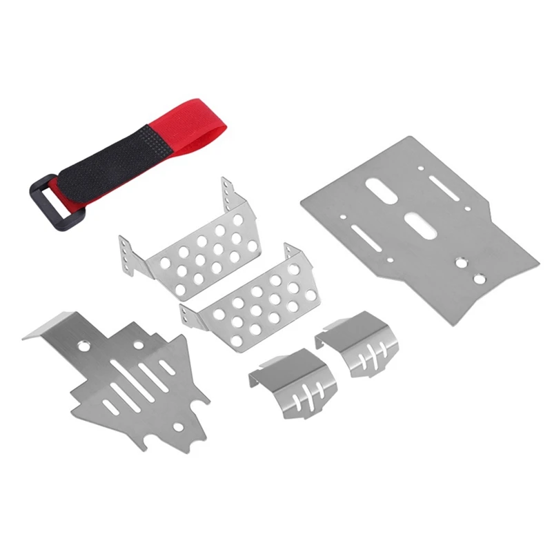 

Chassis Armor Axle Protector Skid Plate Stainless Steel Silver Fit For Traxxas TRX4 TRX-4 1/10 RC Crawler Car