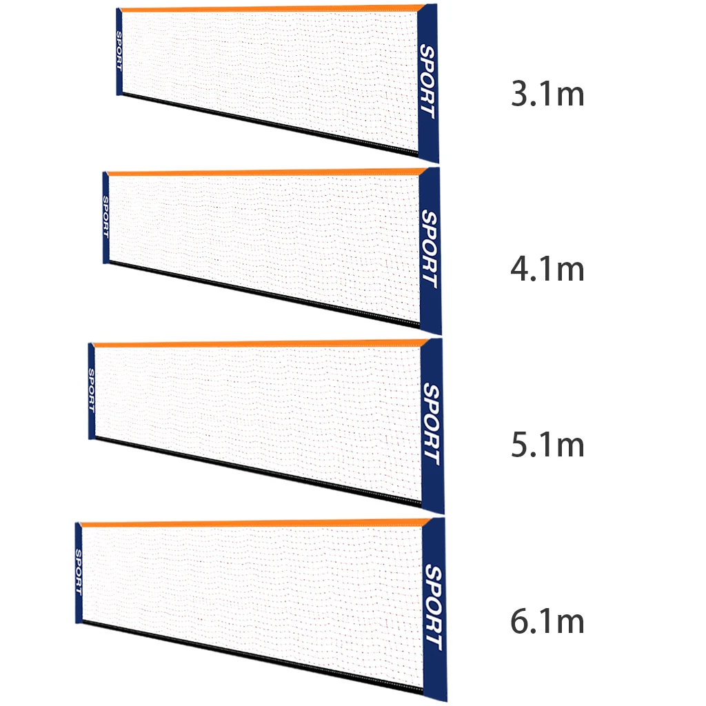 Portable Badminton Net Set Tennis Soccer Volleyball Replacement Network for Indoor Outdoor Sport Backyard Beach Games