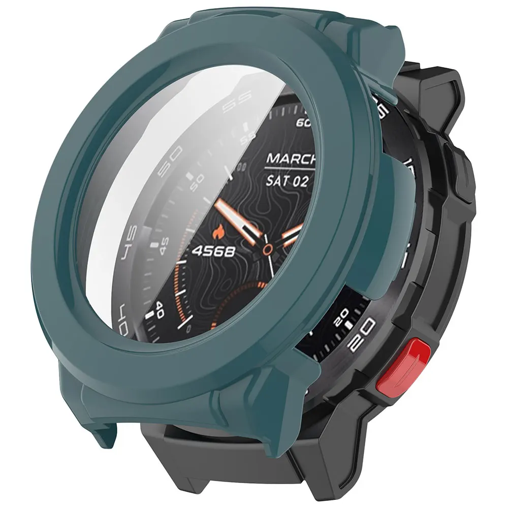 Durable PC Watch Case with Tempered Glass Screen Protector and Anti-Scratch Cover