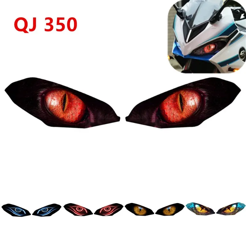 

For QJMOTOR QJ350 S350 Motorcycle Accessories Front Fairing Headlight Guard Sticker Head light protection Sticker