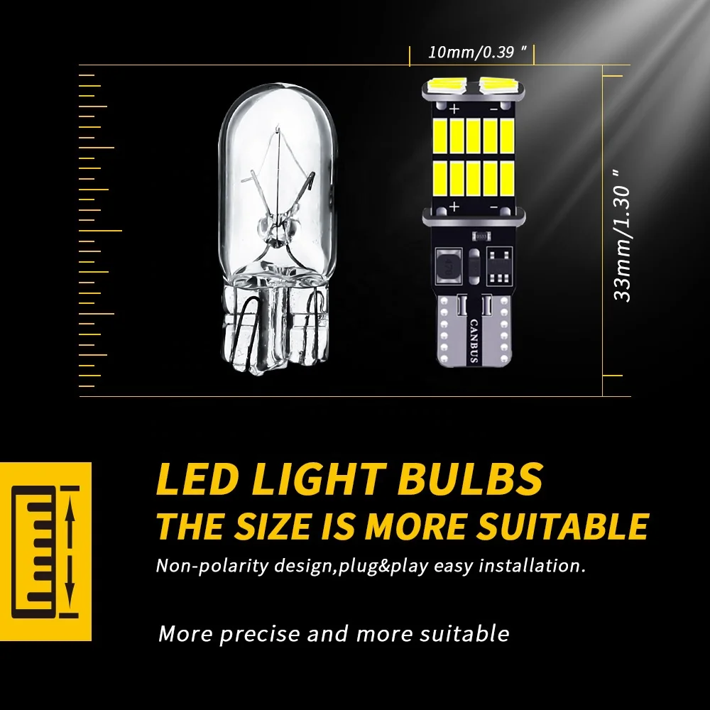  Ʈ LED  ĵ,  ڵ ׸ ,  Ʈũ ȣ , T10 W5W, 12V, 24V, 26SMD, 7000K, 2/10 