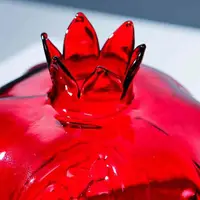 Red Pomegranate Shape Flower Vase Transparent Glass Vase For Flowers Hydroponic Cachepot Creative Home Decoration 2Sizes - Image 3