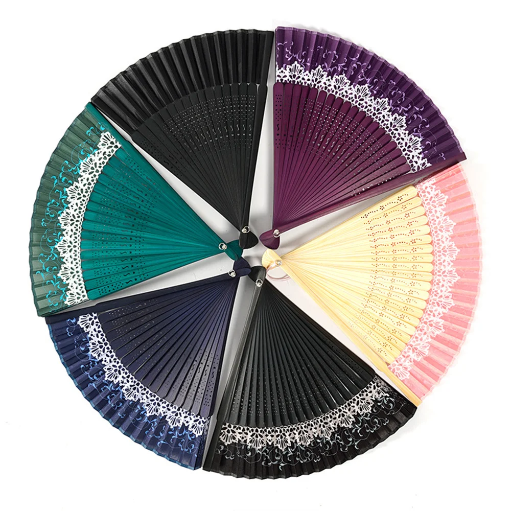 

Chinese Style Handheld Fan Tassel Pendant Folding Bamboo Fan Dance Wedding Birthday Party Favor Hand Fan Decor Gift For Guests