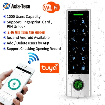 와이파이 투야 앱 스마트 잠금 125Khz RFID 액세스 컨트롤러, IP66 방수 지문 액세스 제어, 무선 액세스 제어