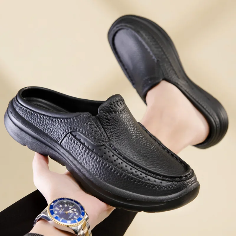 Outdoor casual sandals men's fashion mule shoes soft Eva Beach slippers large size slippers 2024 new fashion slippers sandals
