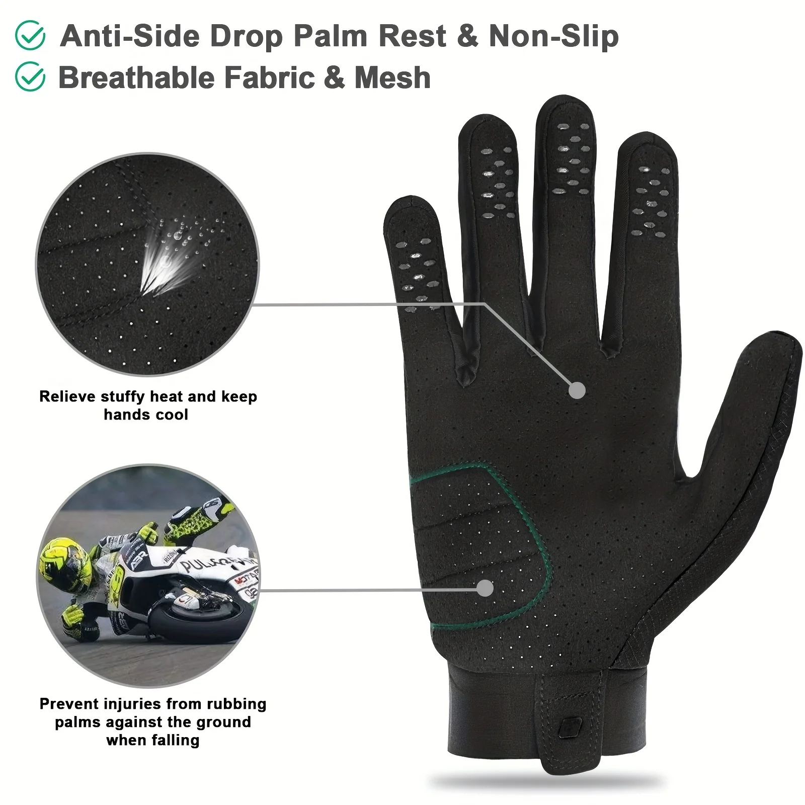 RIGWARL Winter Cycling Gloves Men Gloves Touch Screen Windproof Sports Gloves Pull-On Closure Soft Shell Ski Cycling Gloves 2