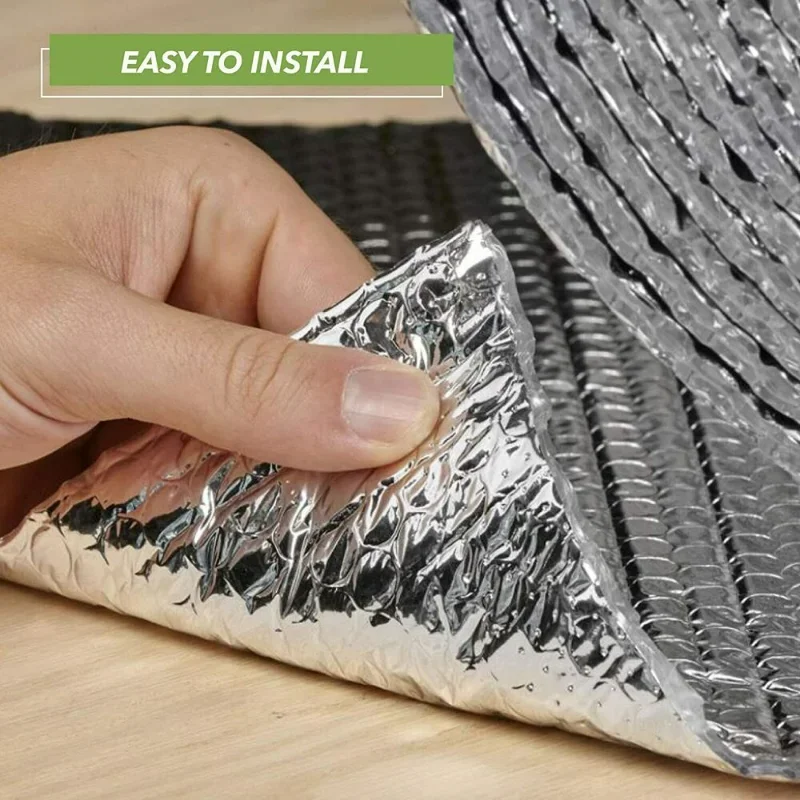 Bubble Radiator Insulation Film Foil Roll Heat Reflective Energy Saver 5mx60cm for Roof and Sun Room