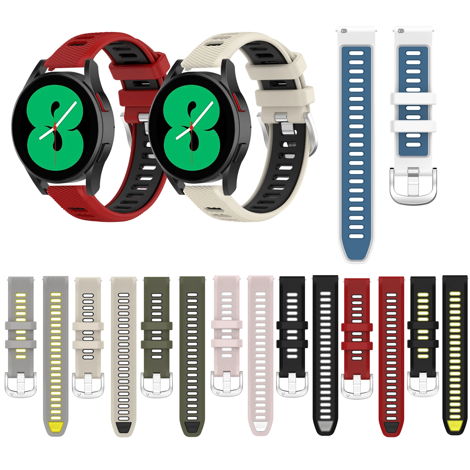 

Ремешок силиконовый для спортивных часов Samsung Galaxy Watch Active 2 40 мм 44 мм