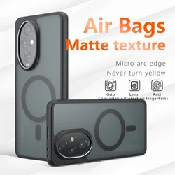 Shockproof Magnetic Matte Anti-Fingerprint Transparent Phone Case for Honor 200 Pro (Matte)