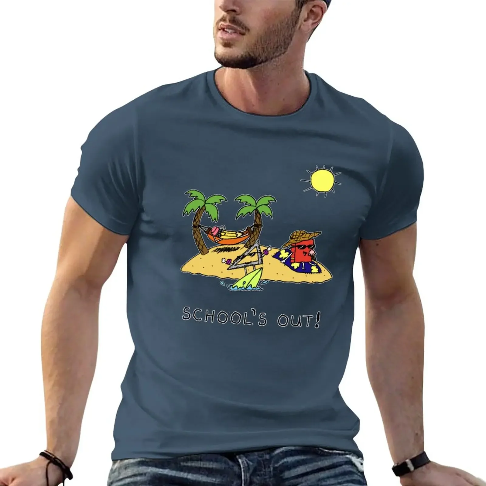 

School's Out Beach T-Shirt sports fans blanks boys whites fitted t shirts for men