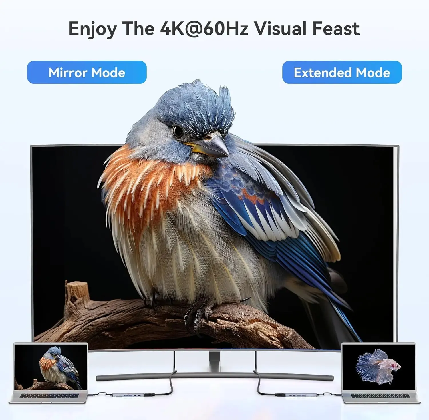 USB C 허브 어댑터 to 4K HDMI 호환 SD TF 카드 리더, USB 3.0 2.0, C타입 PD 충전, 맥북 아이패드 덱스 씽크패드용