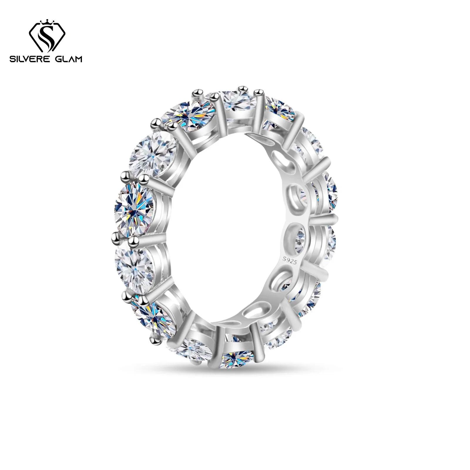 뜨거운 판매 S 반지 0.5*14CT D 컬러 Moissanite 스파클링 파인 쥬얼리 반지 여성의 결혼식 파티 선물