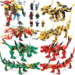 Ninjagoed temple Ninja the Mech Creator Dragon, ensemble de blocs de construction éducatifs, jouets pour enfants, avec figurines, cadeau à faire soi même 