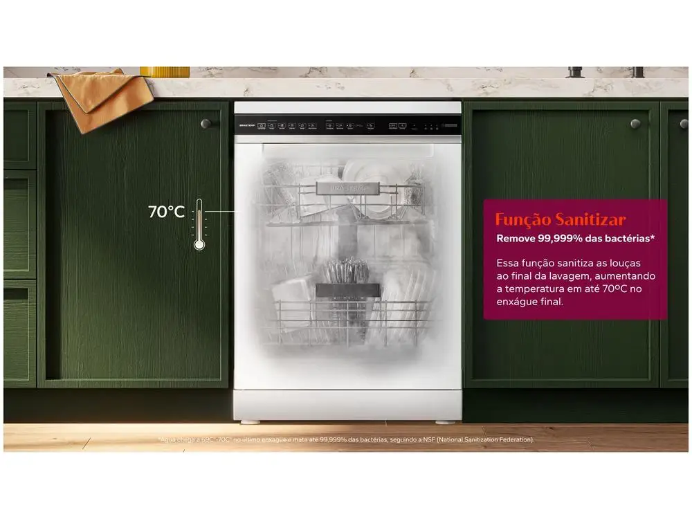 Lava-louças Brastemp de Embutir 15 Serviços BLF61AB Branca - 110V 2