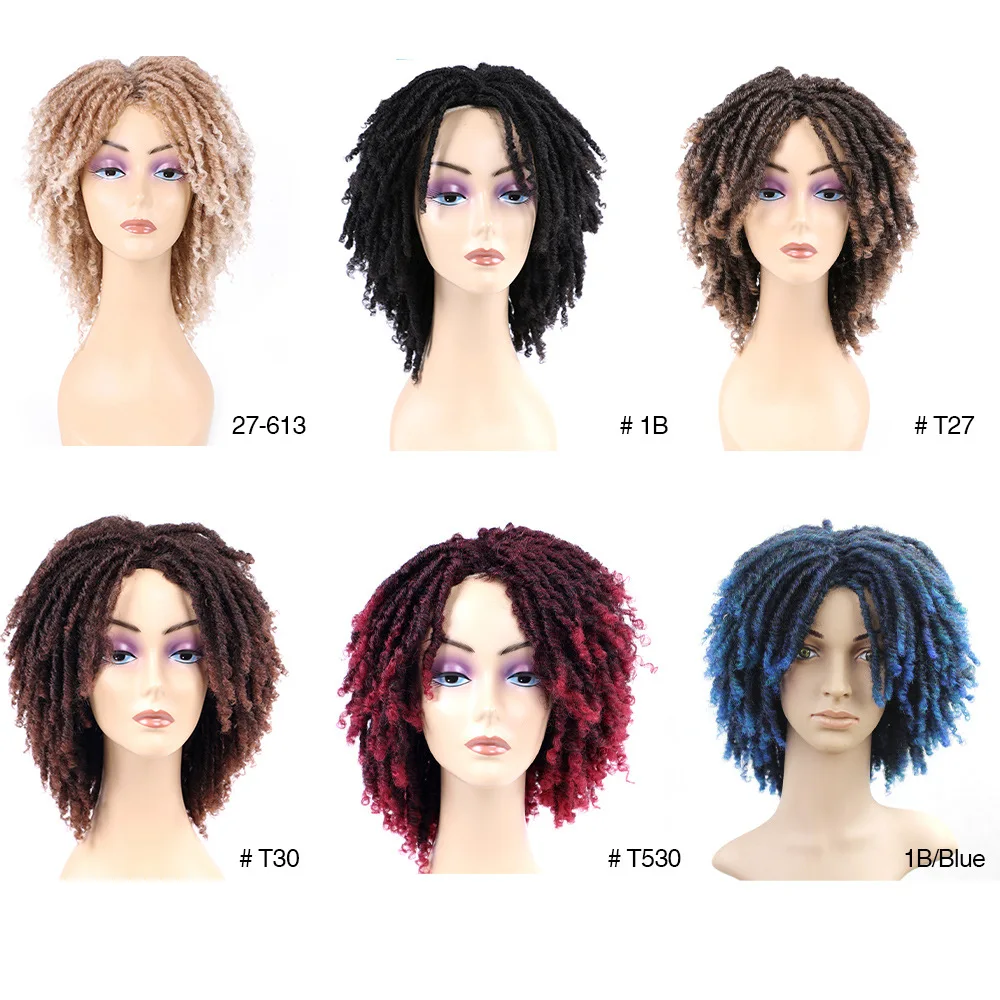 

Hot 8Color Africa Curly chemical fiber braided headgear Dreadlock wigs For Women’s Christmas Halloween Cosplay Costume Party Wig