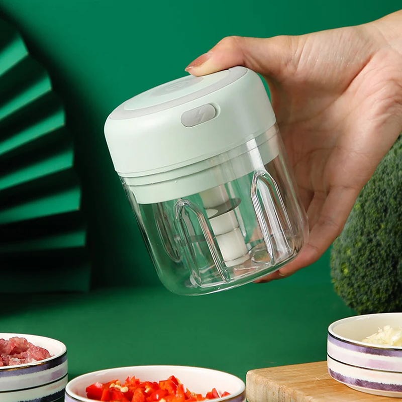 Mini Electric Garlic Slicer Wireless Portable Meat Slicer Rugged USB