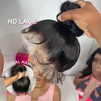 HD 360 pleine perruque de dentelle cheveux humains pré plumé HD dentelle perruque 13x6 perruques de cheveux humains 30 pouces os droite dentelle frontale perruque pour les femmes 2