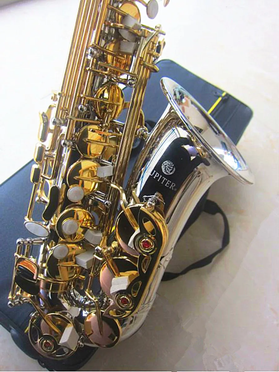 Novo Saxofone Alto JUPITER Alta Qualidade E Flat Eb Sax Latão Níquel