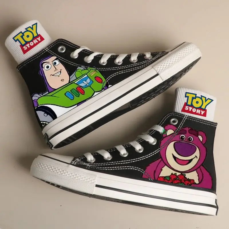 Zapatos de Anime Kawaii para niñas y estudiantes, Zapatillas altas 3D con estampado, Toy Story, Cosplay, 2023