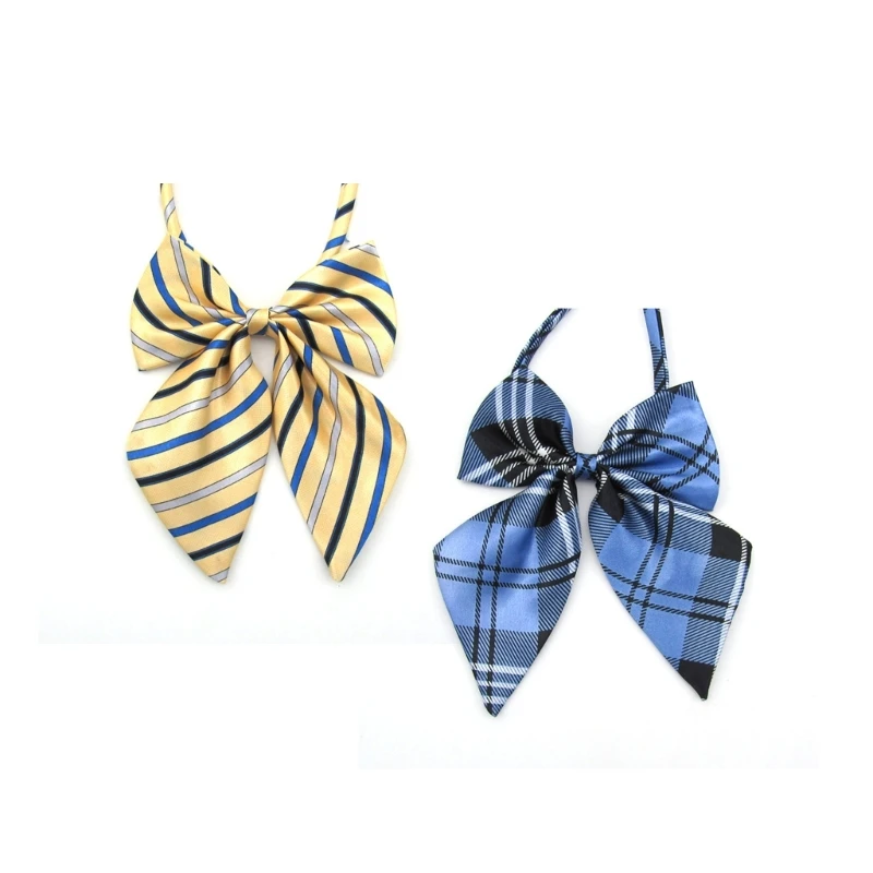 

Striped Pre-Tied Neckties Adjustable Bowknot Bow Tie for Cosplay Costume Japanese School Uniform for Women Girls Dropship