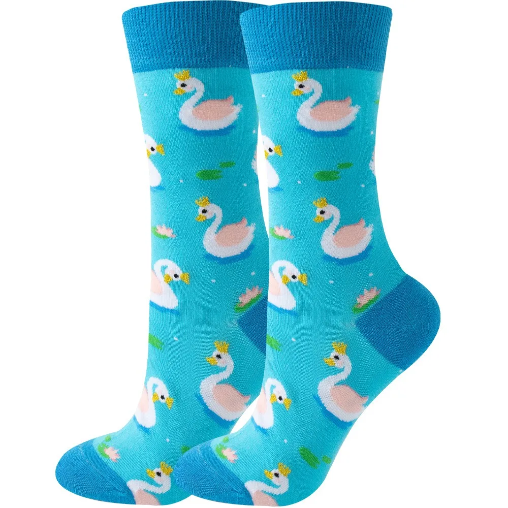 Vibrant Happy Socks - Colorful & Playful Animal Cartoon Design