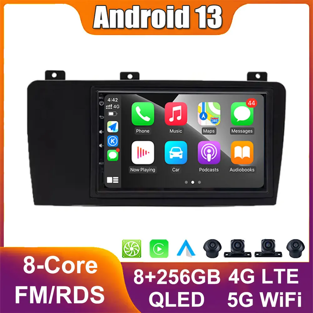 

Android 13 для Volvo XC70 V70 S60 2004 - 2009 навигация мультимедийный видео автомобильный радиоприемник стерео DSP Carplay GPS Bluetooth