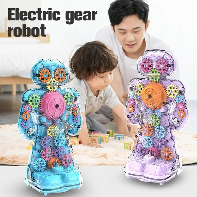 Vector Robot For Kids Dancing Smart Robot For Adults Transparent Music Toys For Kids Robot Birthday Gift With Music/Light
