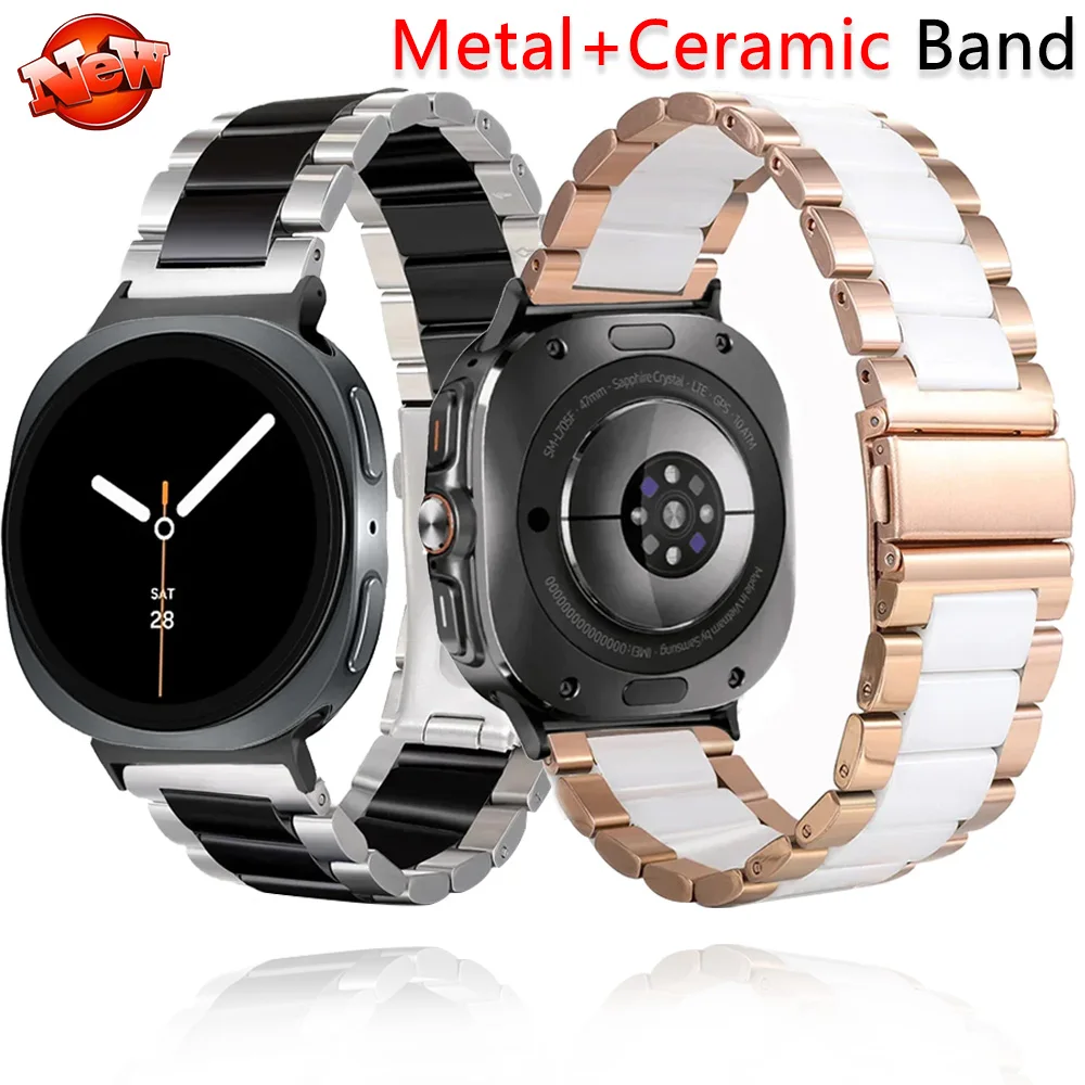 Luxury Metal & Ceramic Bracelet Wristband