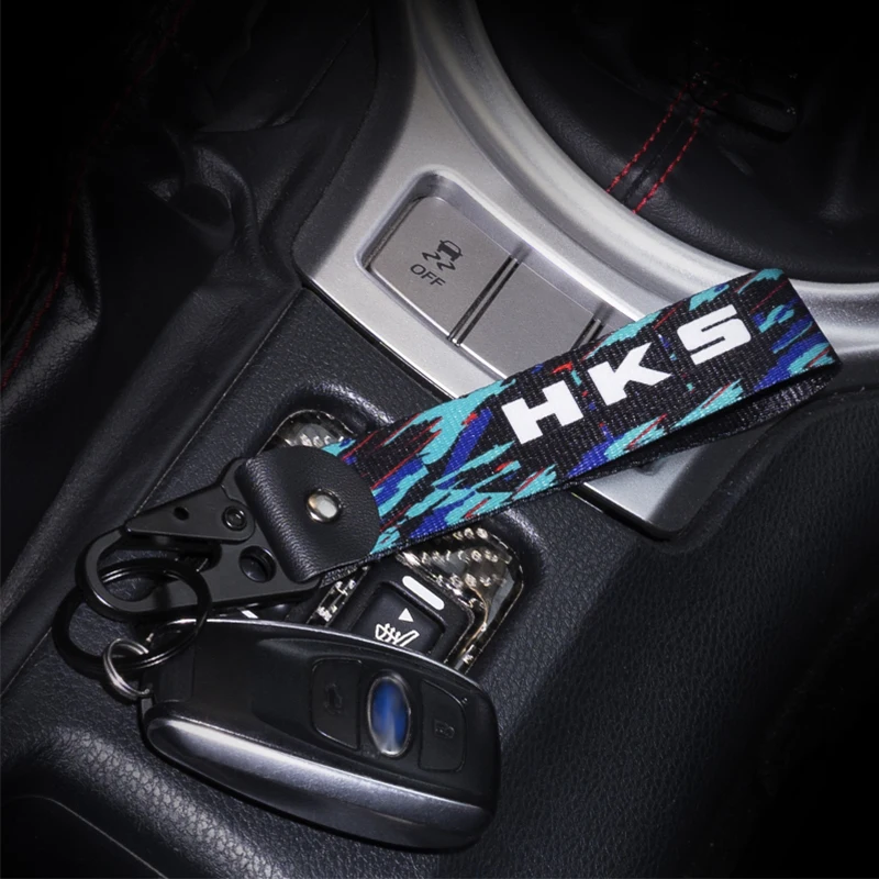 Anti lost keychain keychain holder 1PCS JDM Key Tag Racing Car Motorcycle Keychain Ring Car Lanyard Key Strap Accessories For Fake Taxi HKS