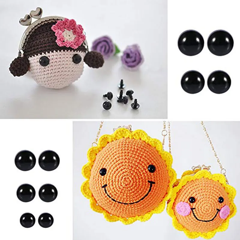 plastic toy eyes 100 Pcs/box Plastic Eye Toy Accessories Screw Eye Plush Doll DIY Eyes G414