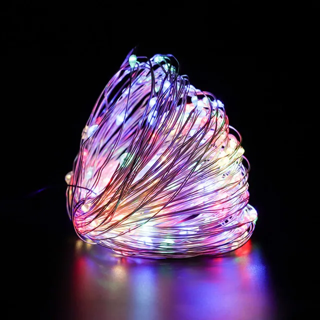 thumbnail image 1 of Guirnalda de luces LED de 30 metros con cable de cobre, resistente al agua, con batería USB, para decoración de fiestas de bodas y Navidad, 1 of 5