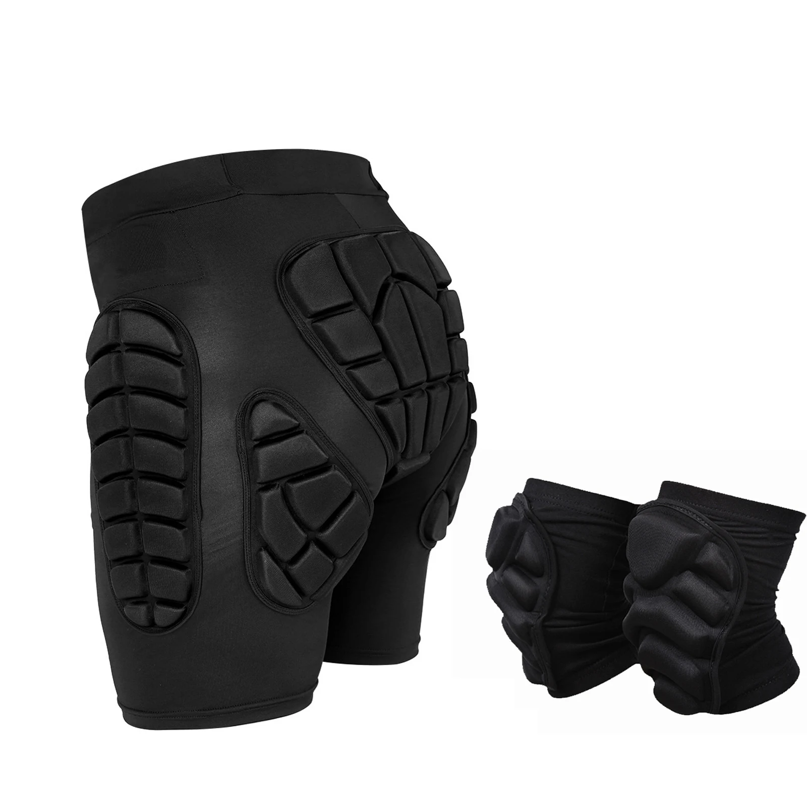 Outdoor Ski Shorts + Knee Pads Set Waterproof Skateboarding Snowboarding Skiing For Women Men