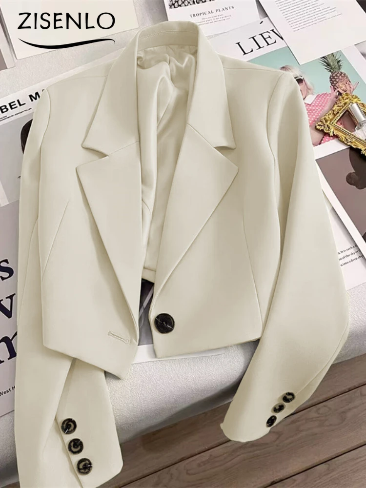 Blazer Woman Spring New Solid Color Temperament Suit Jacket Fashion Trend Suit Elegant Outerwears Korean Reviews Many Clothes