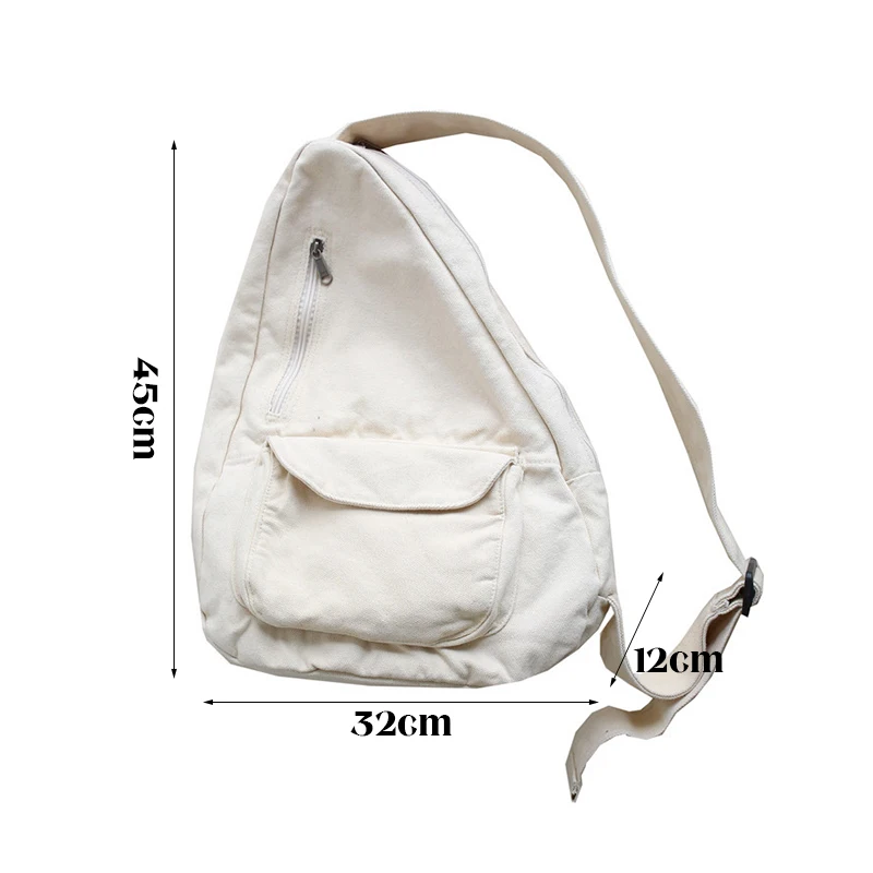 Unisex Canvas Chest Bag Outdoor Travel Cross Body Shoulder Sling Backpack Bags Messenger Bag Crossbody Bag Muliti Pocket