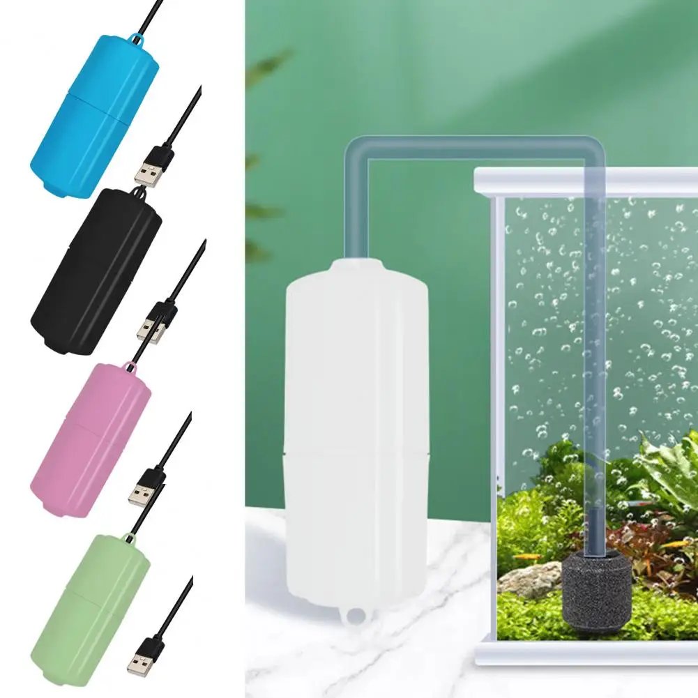 1 Set Luchtpomp Usb Efficiënte Oxygenatie Stille Werking Energiebesparende Zuurstofpomp Aquarium Toevoer - AliExpress