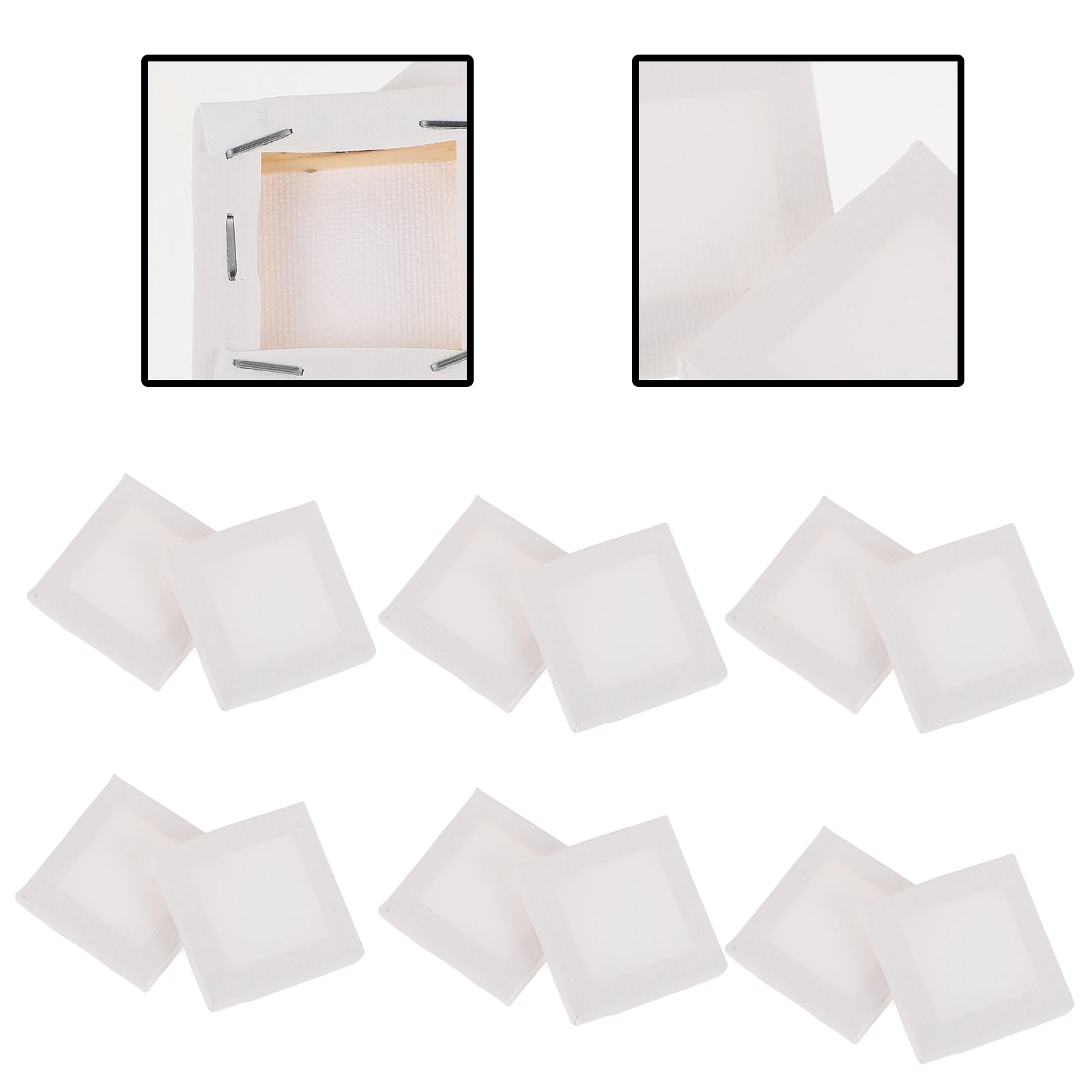 12Pcs Canvas Square Frame Oil Painting Square Drawing DIY Art Frames Canvases Blank Multifunction Boards Canvas Frames