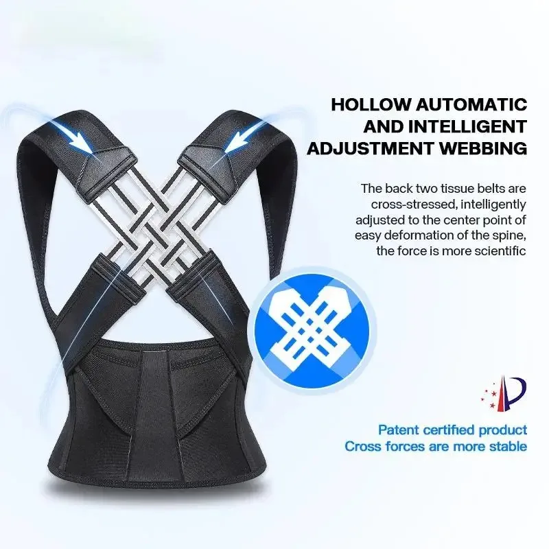 Adjustable Posture Corrector Belt - Spine Alignment Back Support with Breathable Design, Unisex Waist Trainer for Daily Posture