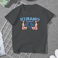 Tree Women T Shirt Hinano Tahiti Beach Leisurely Casual Tees Short Sleeve Round Neck T-Shirts 100% Cotton Summer Clothes 2