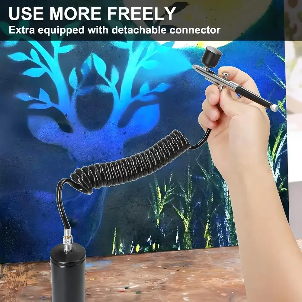 Portable Rechargeable Wireless Airbrush With Compressor Auto Action Spray Gun for Face Beauty Nail Art Tattoo Craft Cake Paint 4