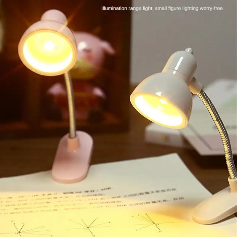 1pc Cute Mini Lamp To Read Book Eye Protection Rotatable Reading Lamp With Clamp For Books Desk Table Bedroom led light desk lamp night light mini night light book light mini led light led desk lamp