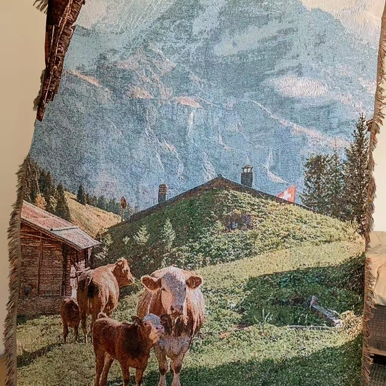 Peel Forest Alpine Mountain Bedroom Fre Sle Cover Blanket Scenic Small Blanket European Sle Character Pattern