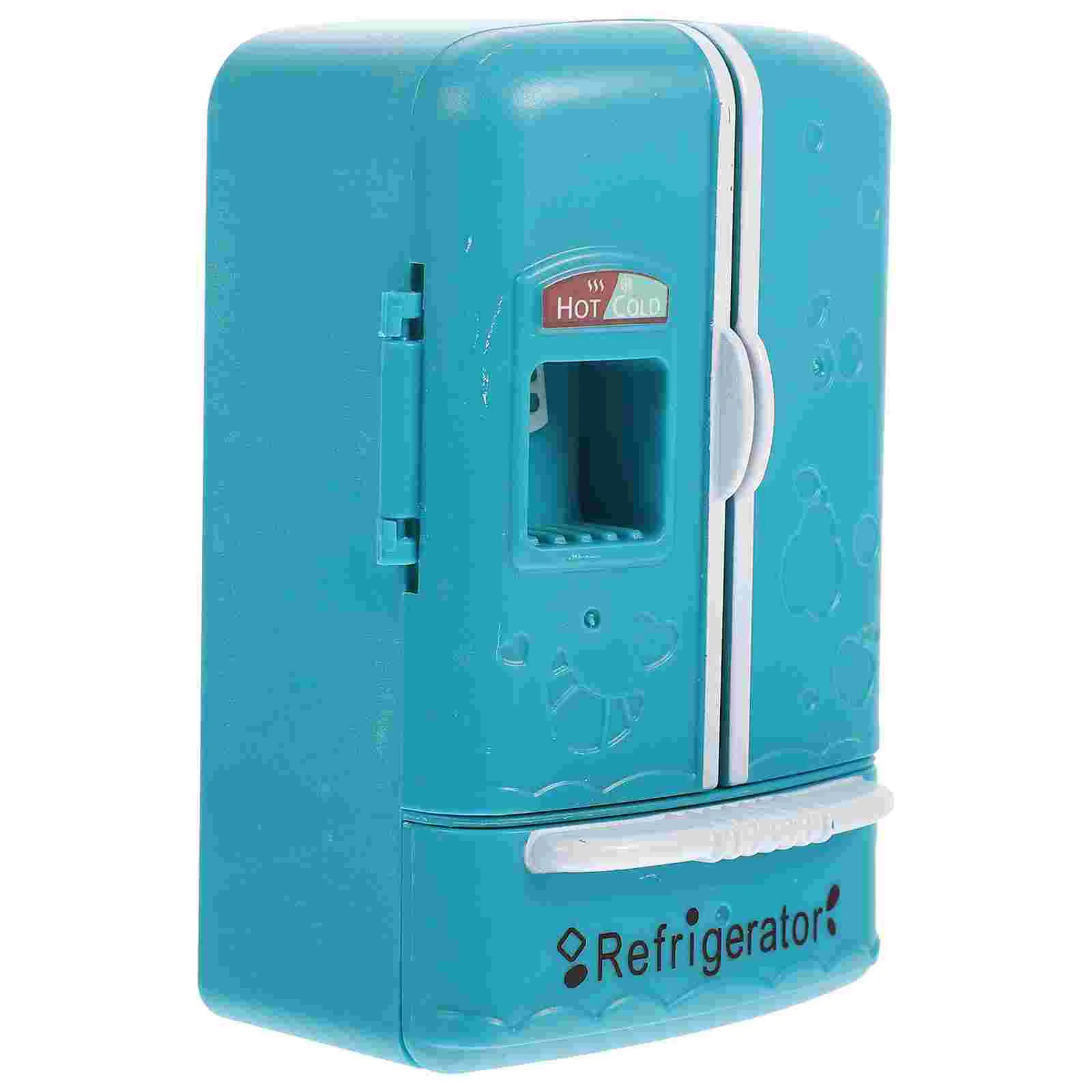 

Mini Fridge Toy House Simulation Double-open Refrigerator Miniature Kitchen Scene Prop Model (pink) Decor Props Abs