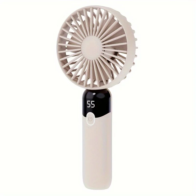 Portable Fan, 6 Speeds Personal Fan with Base, Digital Display, Lash Fan Makeup Fan Handheld/Neck/Desk Fan for Outdoor Indoor 6