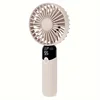 Portable Fan, 6 Speeds Personal Fan with Base, Digital Display, Lash Fan Makeup Fan Handheld/Neck/Desk Fan for Outdoor Indoor 6