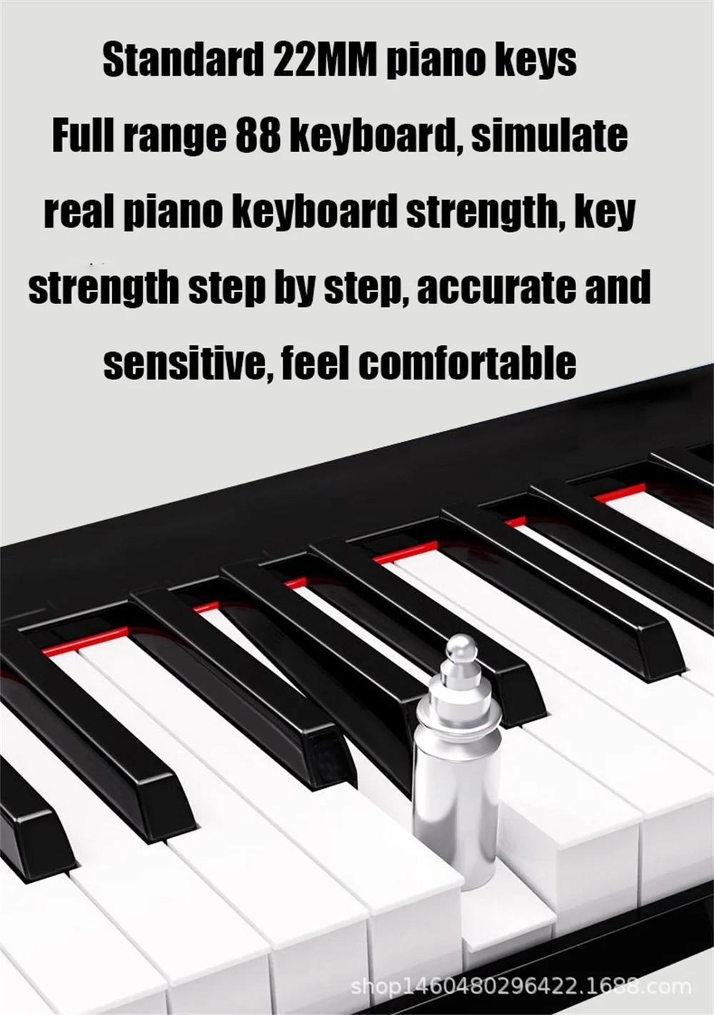 Description Picture 3 of item88 Keys Foldable Musical Piano Professional Midi Controller Electronic Music Synthesizer Digital Organ Instruments Keyboard