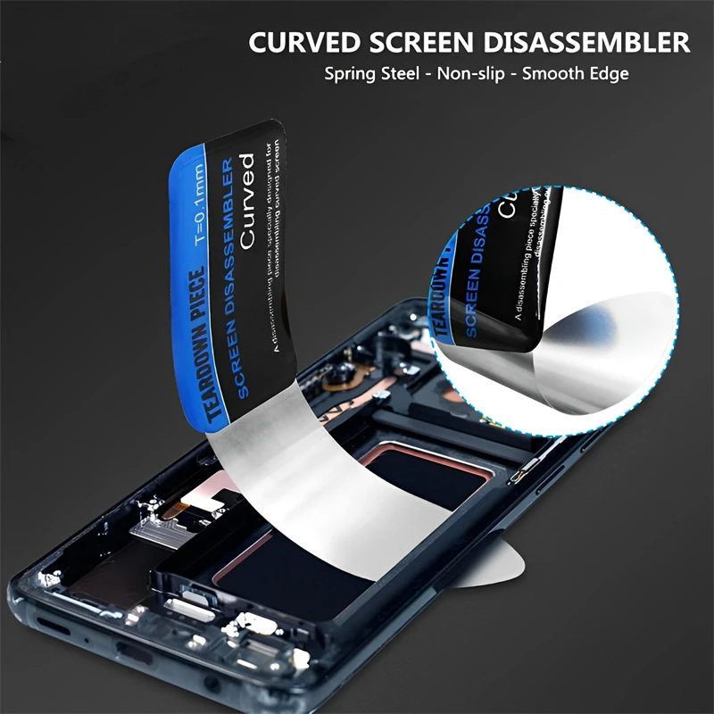 Mobile Phone Curved LCD Screen Spudger Opening Pry Card Tools Ultra Thin Flexible Mobile Phone Disassemble Steel Metal 1-5Pcs