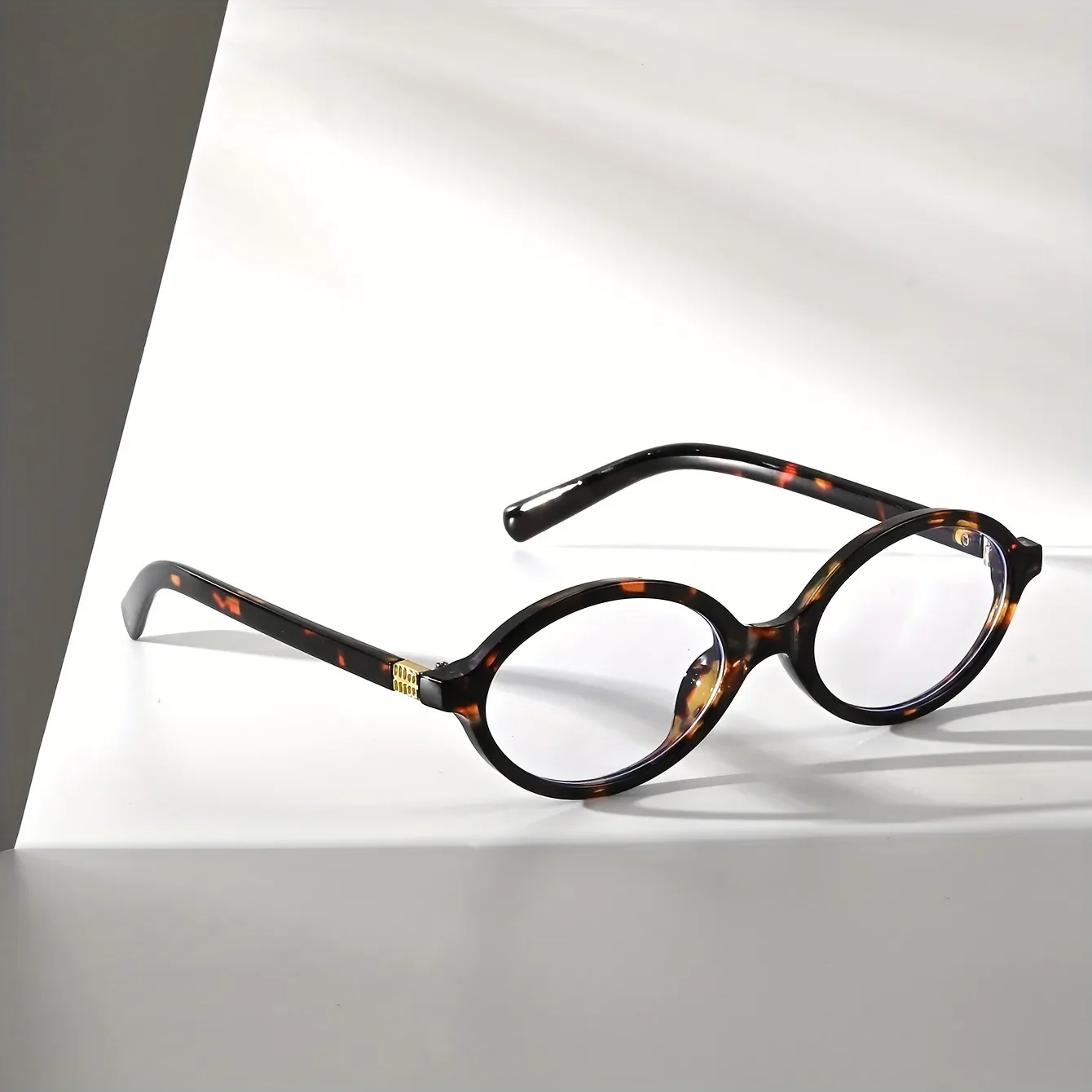 Blaulichtblockierende Brille im koreanischen Stil, Retro-Ellipsenrahmen mit UV-Schutz, Damenmode-Vollrahmen für den täglichen Gebrauch – Detail 4