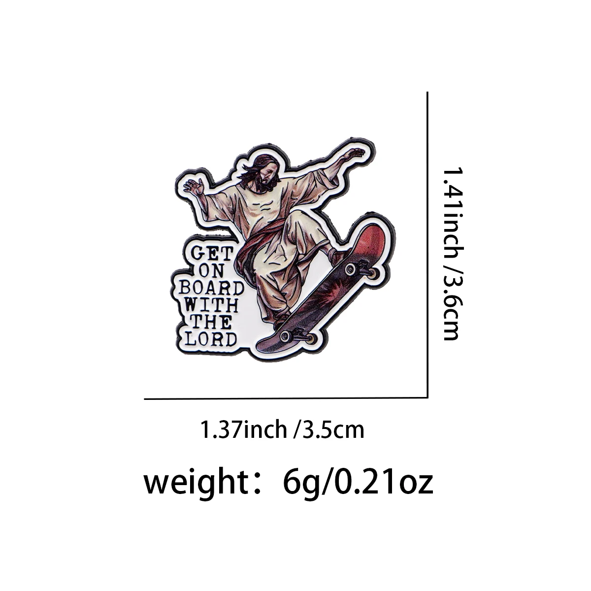 Inspirational 'Jesus Loves You' Enamel Pin - Faith-Driven Custom Brooch for Clothing & Accessories